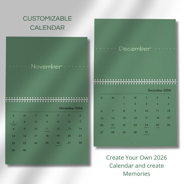 Minimalist Modern Elegant 2026 Calendar (Creator Uploaded)