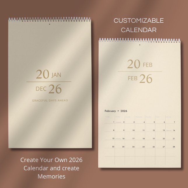 Minimalist Modern Elegant 2026 Calendar (Creator Uploaded)
