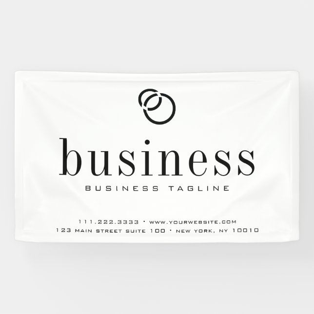 Minimalist Modern Elegant Business Name Logo Banner (Horizontal)