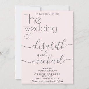 Minimalist modern elegant calligraphy invitation