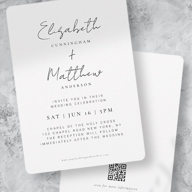 Minimalist Modern Elegant Chic Simple Wedding Invitation (Creator Uploaded)
