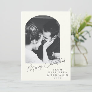 Minimalist Modern Elegant Custom Photo Christmas Holiday Card