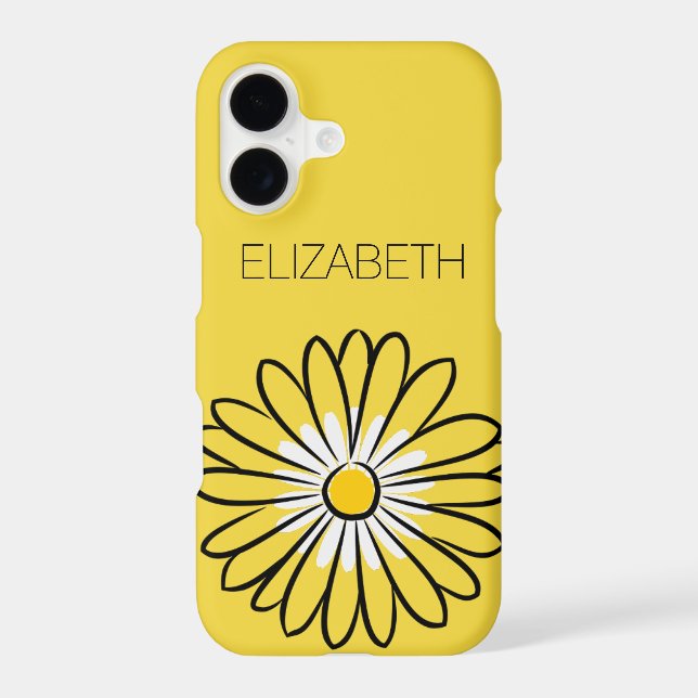 Minimalist Modern Elegant Daisy flower and text (Back)