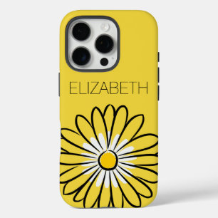 Minimalist Modern Elegant Daisy flower and text iPhone 16 Pro Case