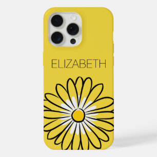 Minimalist Modern Elegant Daisy flower and text iPhone 15 Pro Max Case