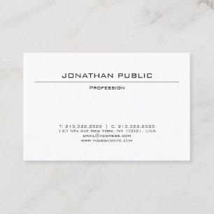 Minimalist Modern Elegant Design Trendy Plain Business Card