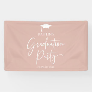 Minimalist Modern Elegant Graduation Party Banner