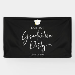 Minimalist Modern Elegant Graduation Party Banner