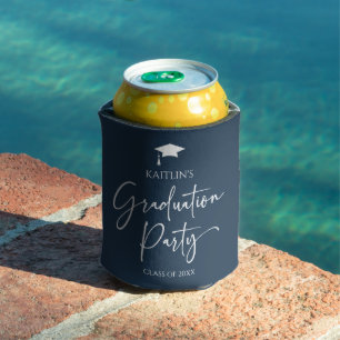 Minimalist Modern Elegant Graduation Party Can Cooler