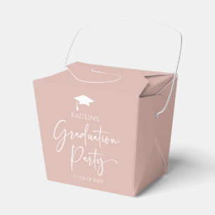 Minimalist Modern Elegant Graduation Party Favour Box