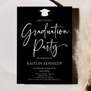 Minimalist Modern Elegant Graduation Party Invitation