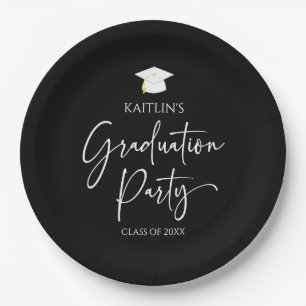 Minimalist Modern Elegant Graduation Party Paper Plate