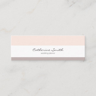 minimalist modern elegant gray rose mini business card
