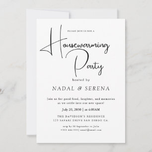 Minimalist Modern Elegant Housewarming Party Invitation