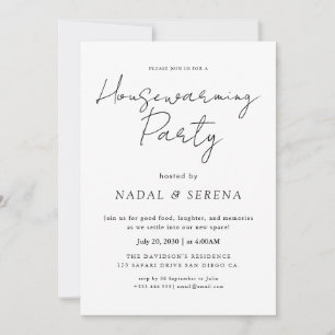 Minimalist Modern Elegant Housewarming Party Invitation