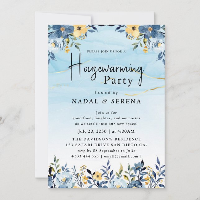 Minimalist Modern Elegant Housewarming Party Invitation (Front)