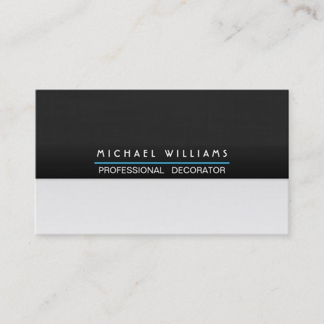 MINIMALIST MODERN ELEGANT METAL PROFESSIONAL BUSINESS CARD (Front)