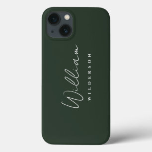 Minimalist Modern Elegant Monogram iPhone 13 Case