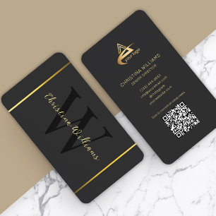 Minimalist Modern Elegant Monogram Professional Business Card