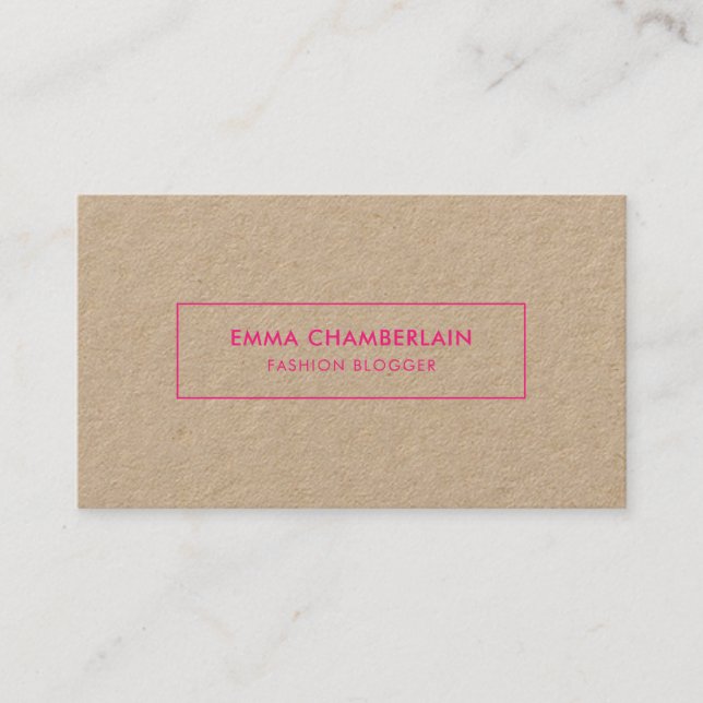 Minimalist Modern Elegant Neon Business Card (Front)