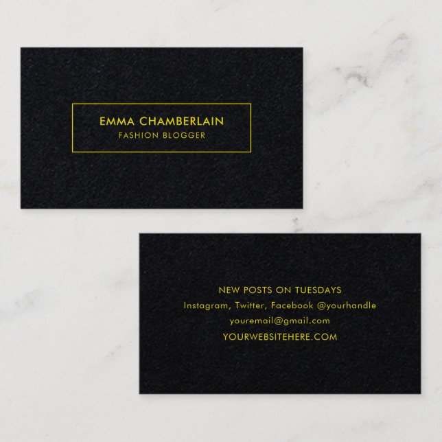 Minimalist Modern Elegant Neon Business Card (Front/Back)