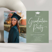 Minimalist Modern Elegant Picture Graduation Party