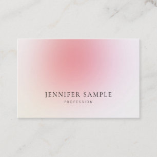 Minimalist Modern Elegant Plain Pink Colour Luxury Business Card