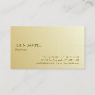 Minimalist Modern Elegant Professional Gold Luxury Business Card