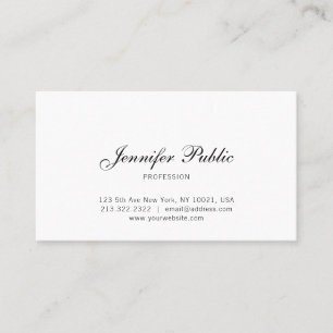 Minimalist Modern Elegant Professional Plain Chic Business Card