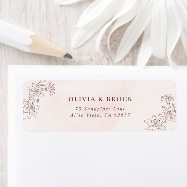 Minimalist Modern Elegant Wedding Return Address (Insitu)