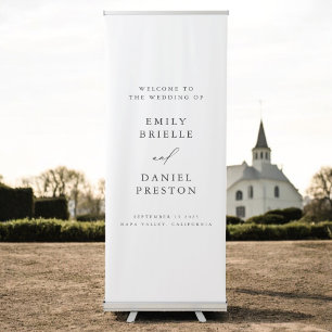 Minimalist Modern Elegant Wedding Welcome Sign