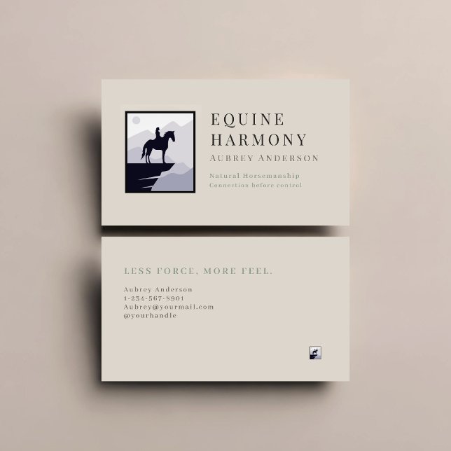 Minimalist Modern Equestrian Business Card (Minimalist Modern Equestrian Business Card)