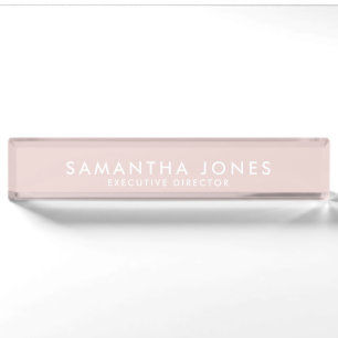 Minimalist Modern Exective Desk Name Plate