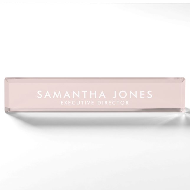 Minimalist Modern Exective Desk Name Plate (Front)