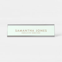 Minimalist Modern Exective Pastel Mint Green