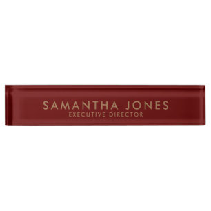 Minimalist Modern Executive Desk Name Plate