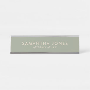 Minimalist Modern Executive Professional Lawyer Desk Name Plate
