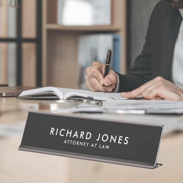 Minimalist Modern Executive Professional Lawyer Desk Name Plate (Minimalist Modern Executive Professional Lawyer Desk Name Plate)