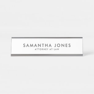 Minimalist Modern Executive Professional Lawyer Desk Name Plate