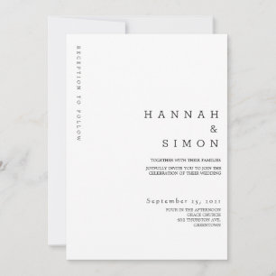 Minimalist Modern Fall Wedding Invitation