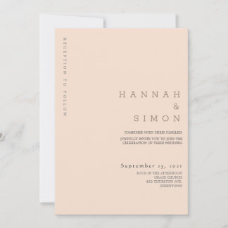Minimalist Modern Fall Wedding Invitation