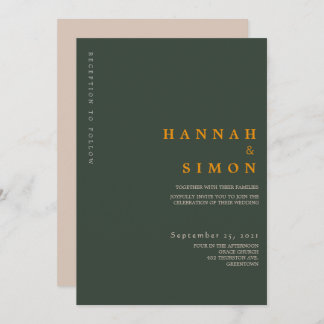 Minimalist Modern Fall Wedding Invitation