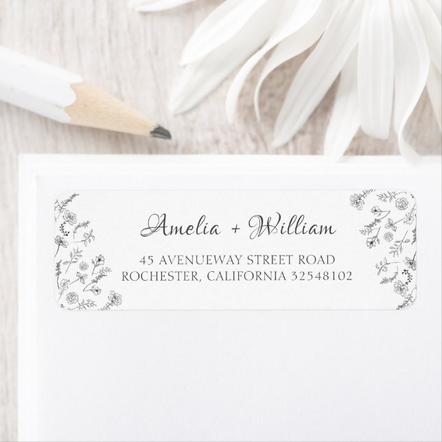 Minimalist Modern Floral Wedding Address (Insitu)