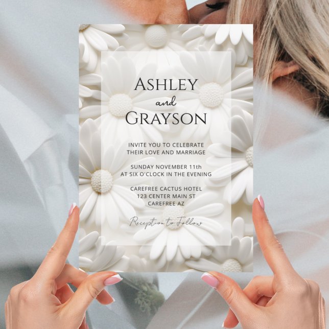 Minimalist Modern Floral Wedding Invitation (Creator Uploaded)