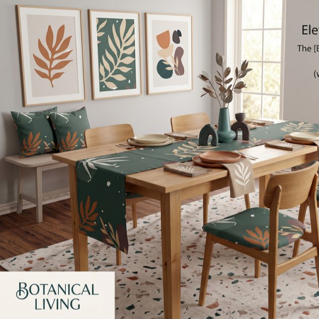 Minimalist Modern  Flower Design  Short Table Runner (Creator Uploaded)