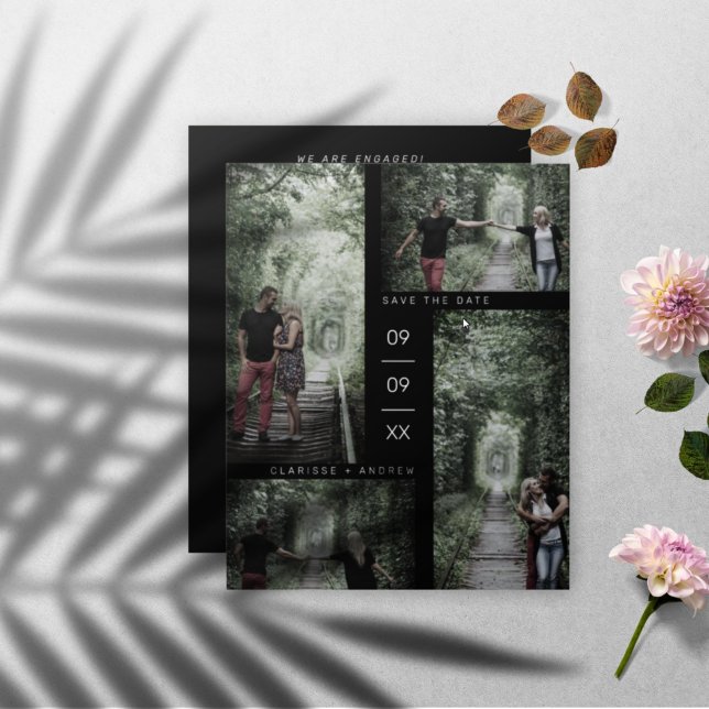 Minimalist Modern Four Photos Collage Wedding (Creator Uploaded)