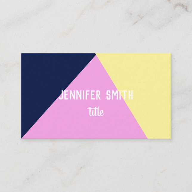 minimalist modern geometric custom business card (Front)