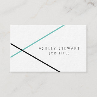 Minimalist Modern Geometric Teal Business Card