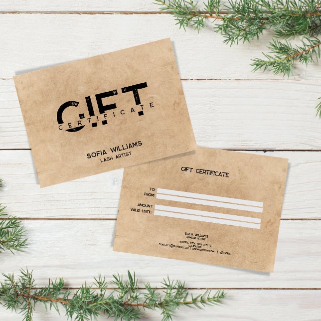 Minimalist Modern Gift Card Certificate (Creator Uploaded)