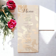 Minimalist Modern Gold Wedding  Menu